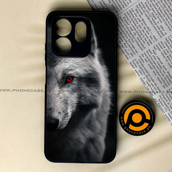 Infinix Hot 50i / Infinix Smart 9 -   Wolf Design 10  - Premium Metal Printed soft Bumper shock Proof Case