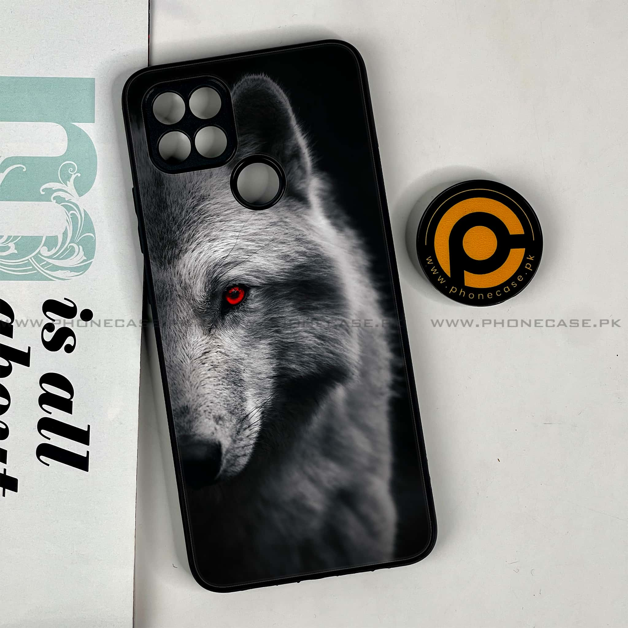 Oppo A15s - Wolf Series - Premium Printed Glass soft Bumper shock Proof Case