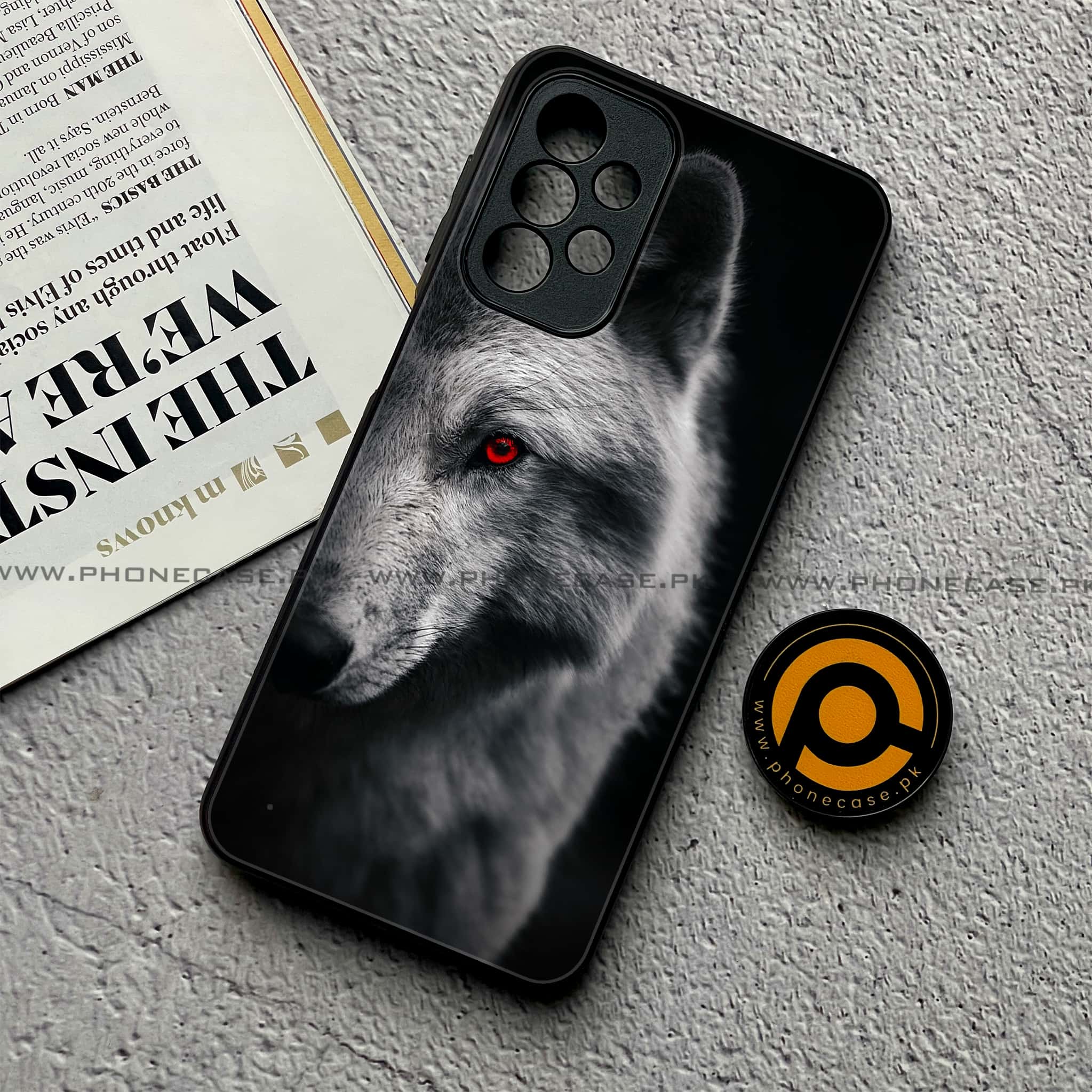 Samsung Galaxy A23- Wolf Series - Premium Printed Glass soft Bumper shock Proof Case