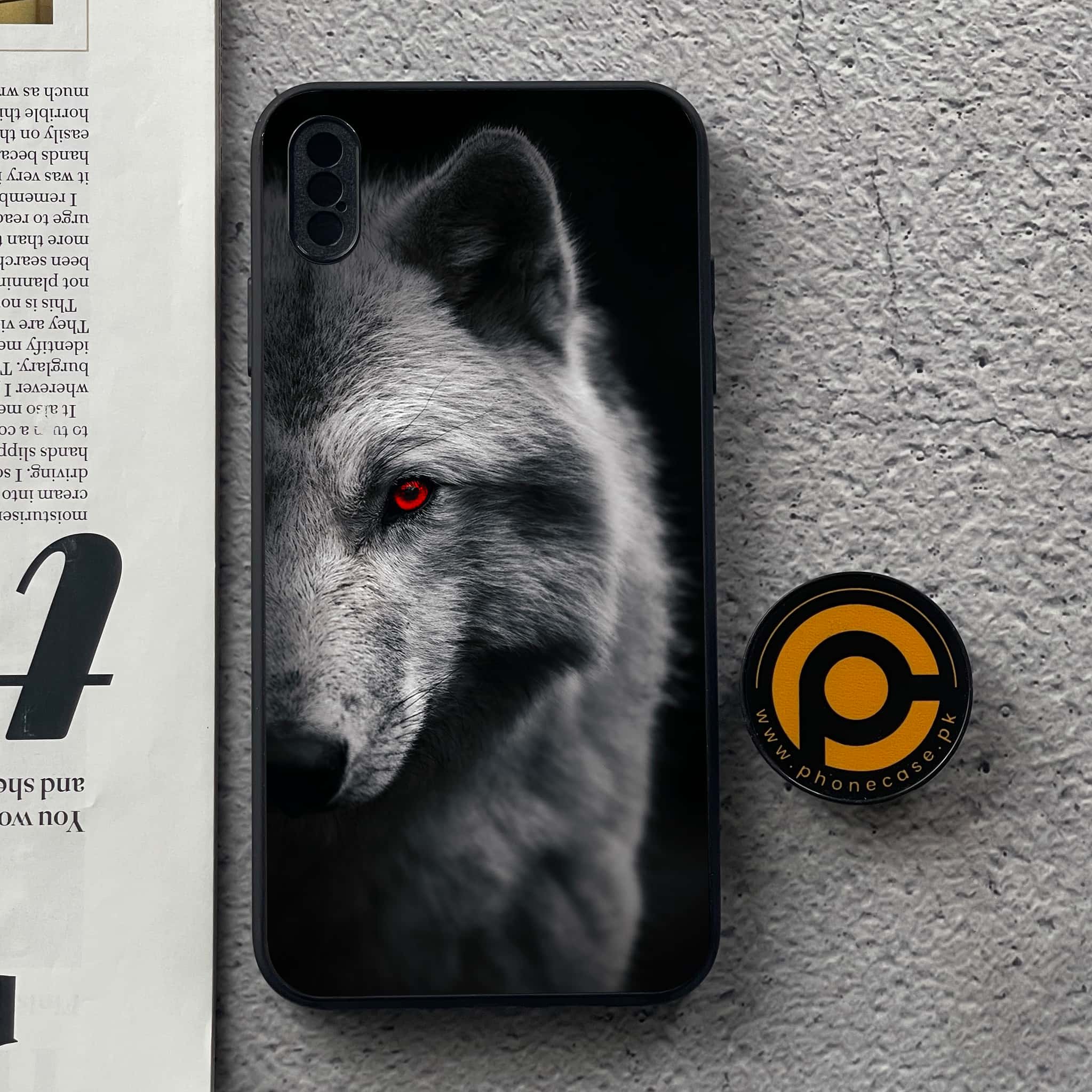 iPhone XS Max - Wolf Series - Premium Metal Printed soft Bumper shock Proof Case