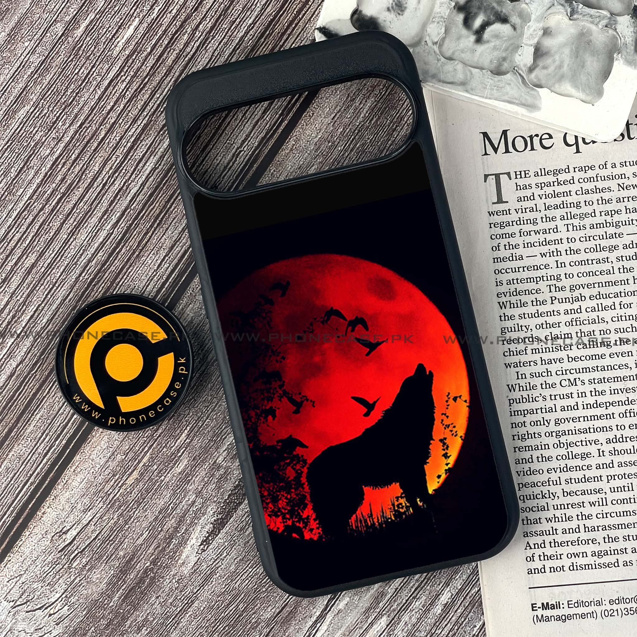 Google Pixel 9 - Wolf Series - Premium Printed Glass soft Bumper shock Proof Case