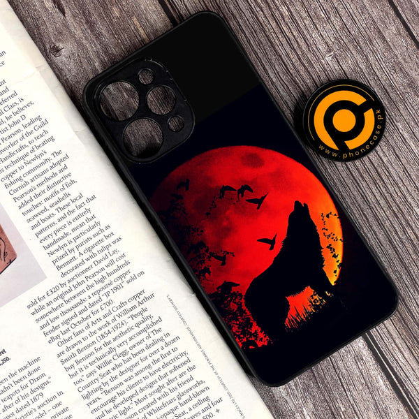 Xiaomi Redmi 12 - Wolf Series Design 1  - Premium Printed Glass soft Bumper shock Proof Case CS-19334