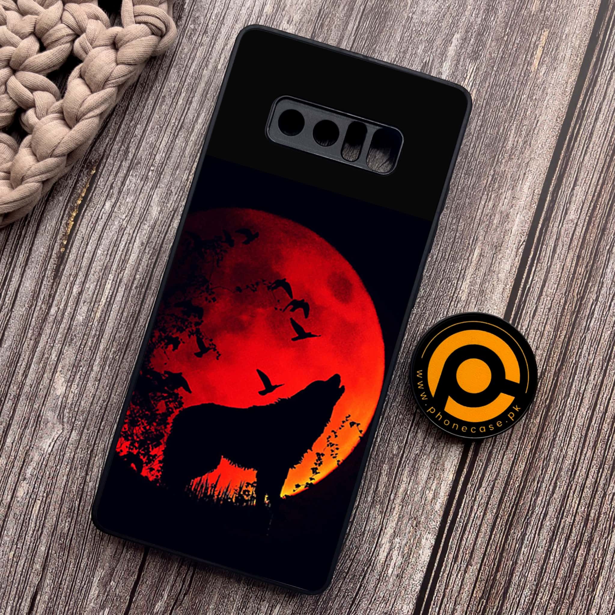 Samsung Galaxy Note 8 -Wolf Series - Premium Metal Printed soft Bumper shock Proof Case