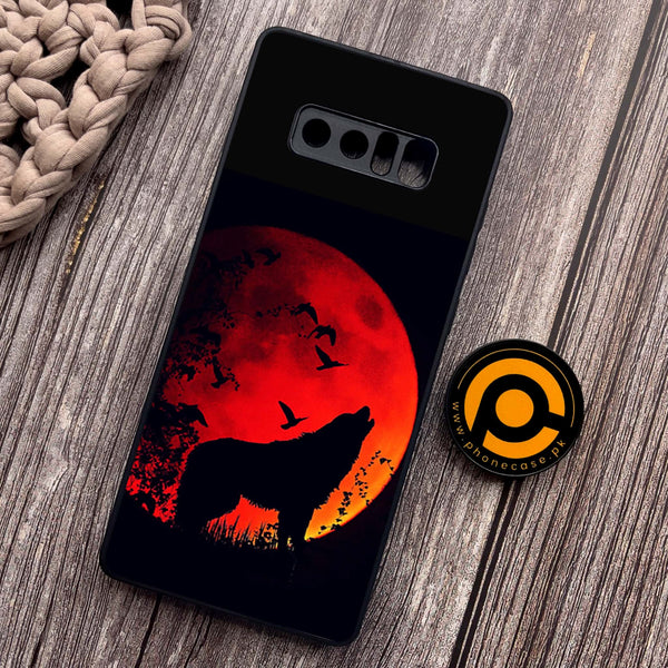 Samsung Galaxy Note 8 -Wolf Series - Premium Metal Printed soft Bumper shock Proof Case