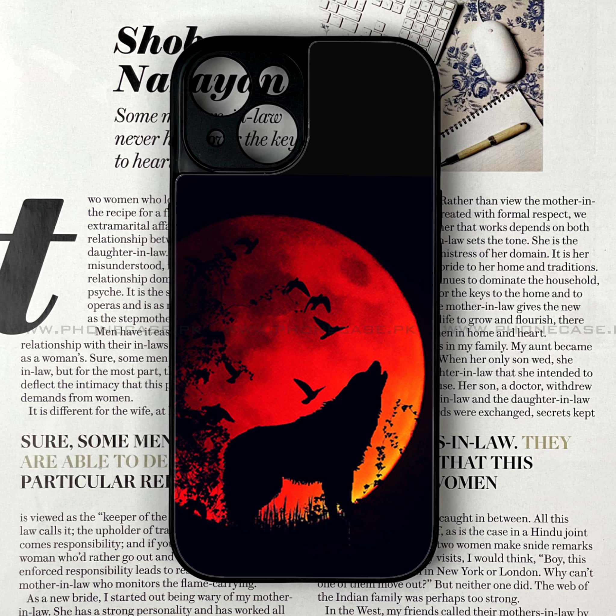 iPhone 14 - Wolf Series - Premium Metal Printed soft Bumper shock Proof Case