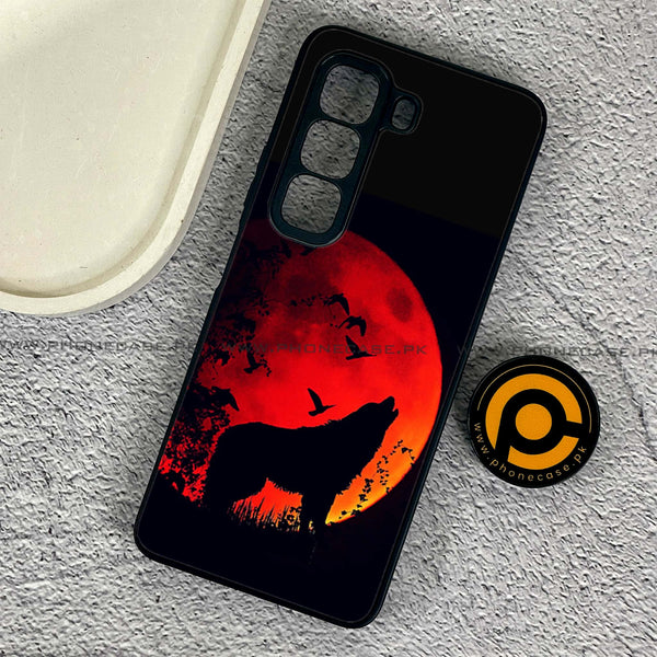 Infinix Hot 50 Pro - Wolf Design 1 - Premium Metal  Printed soft Bumper shock Proof Case CS-27723
