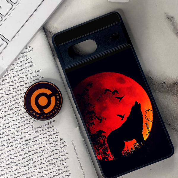 Google Pixel 7 - Wolf Series - Premium Metal Printed soft Bumper Shock Proof Case