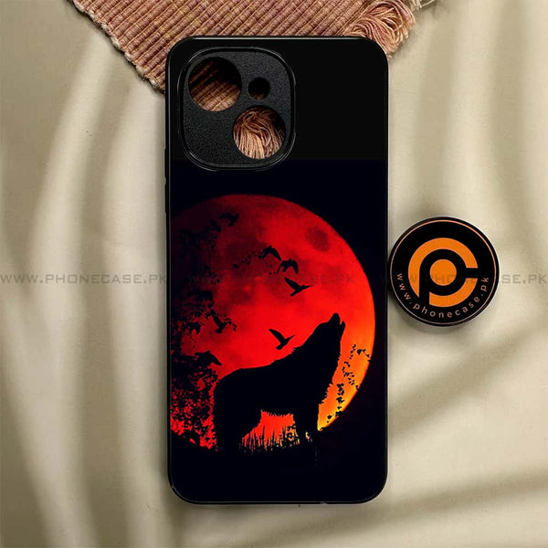 Tecno Spark 40C - Wolf Series - Premium Metal Printed soft Bumper shock Proof Case