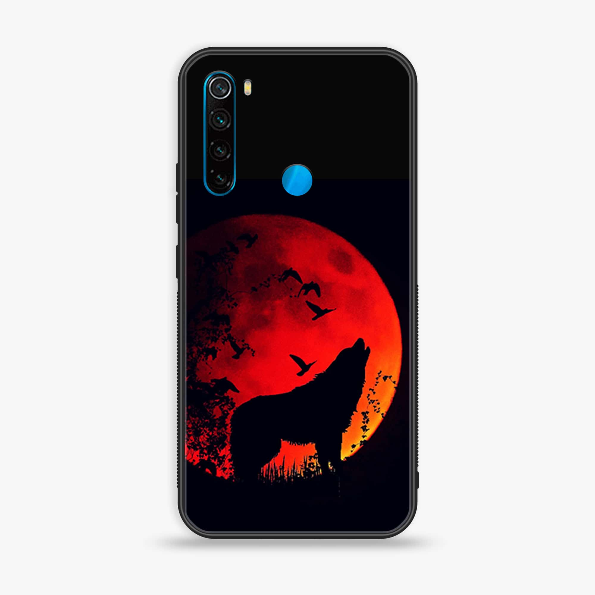 Redmi Note 8 - Wolf Series - Premium Printed Glass soft Bumper shock Proof Case