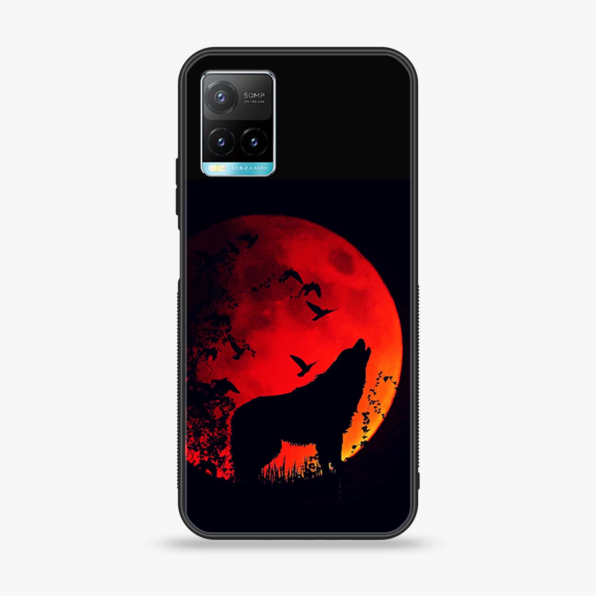 Vivo Y33T - Wolf Series - Premium Printed Glass soft Bumper shock Proof Case
