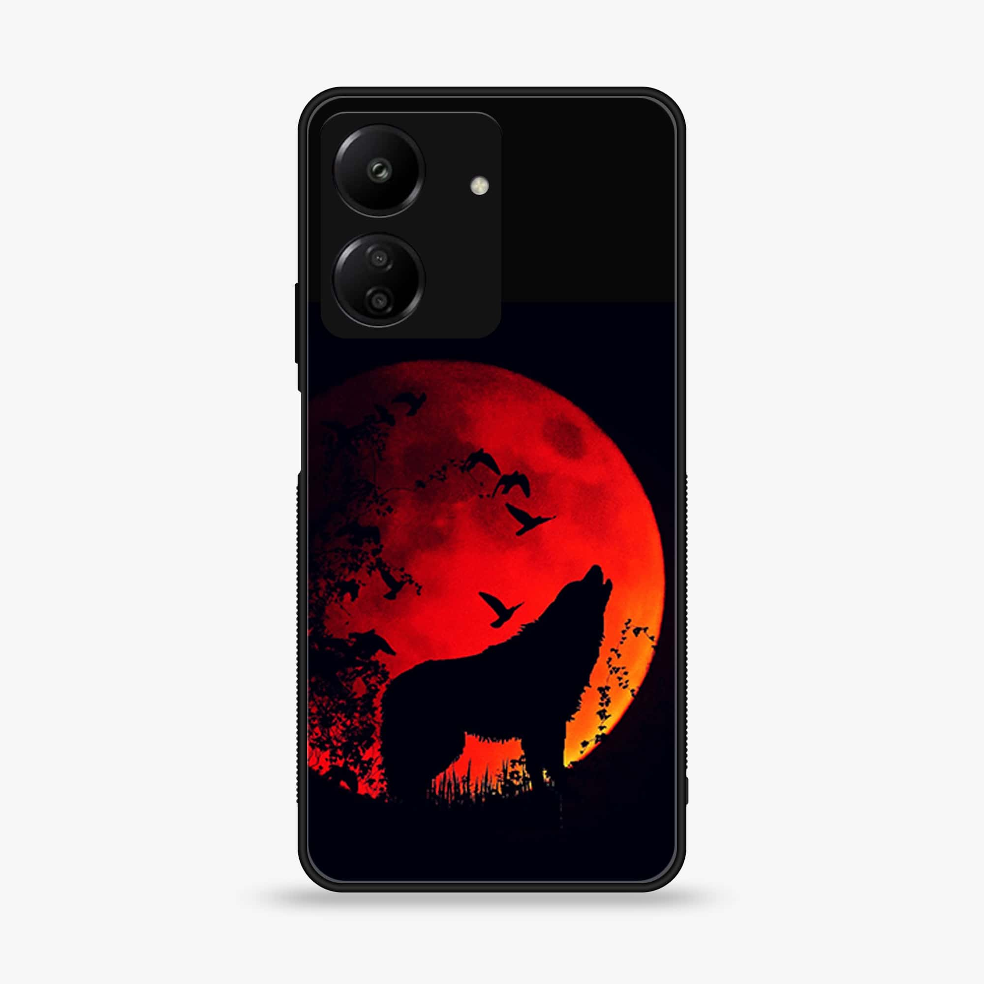 Xiaomi Poco C65 - Wolf Series - Premium Printed Glass soft Bumper shock Proof Case