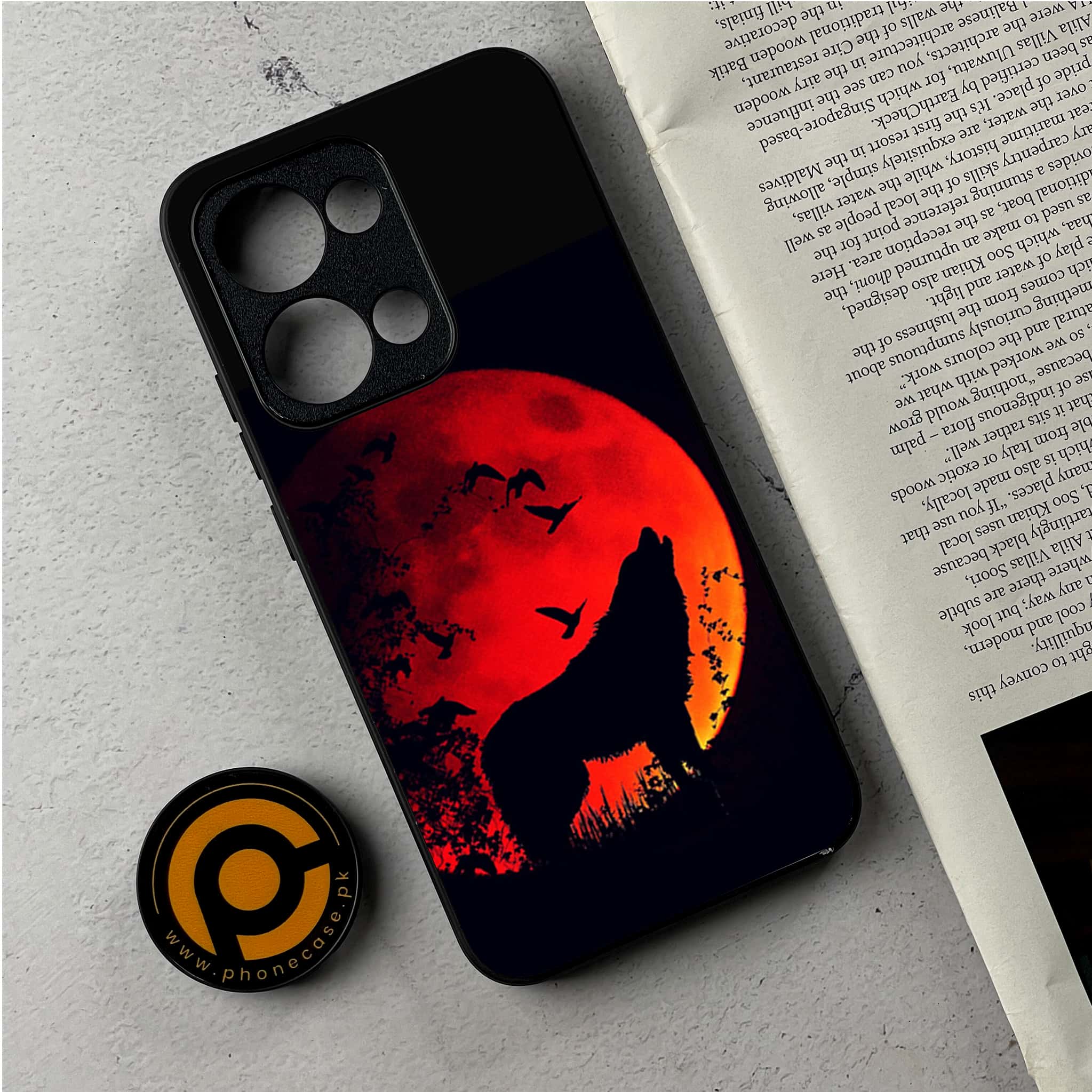 Oppo Reno 13 - Wolf Series - Premium Metal Printed Soft Bumper Shockproof Case