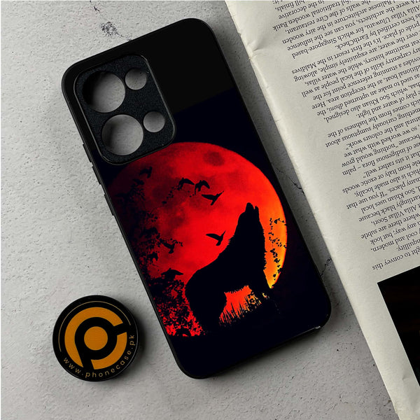 Oppo Reno 13 - Wolf Design 1 - Premium Metal Printed Soft Bumper Shockproof Case CS-40802 CS-41162