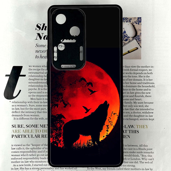 Vivo V30 - Wolf Series - Premium Printed Glass soft Bumper shock Proof Case