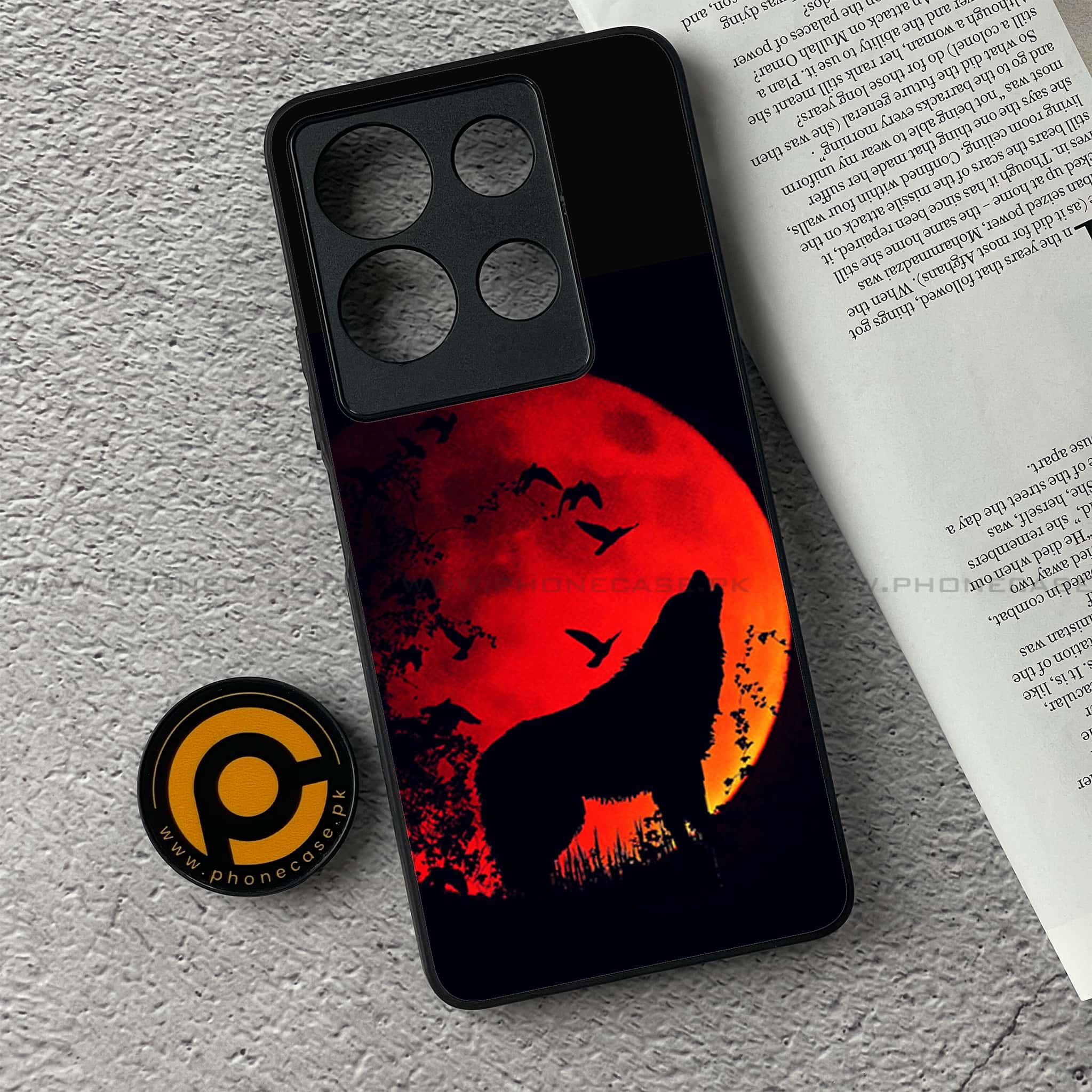 Infinix Note 30 - Wolf Series - Premium Printed Glass soft Bumper shock Proof Case
