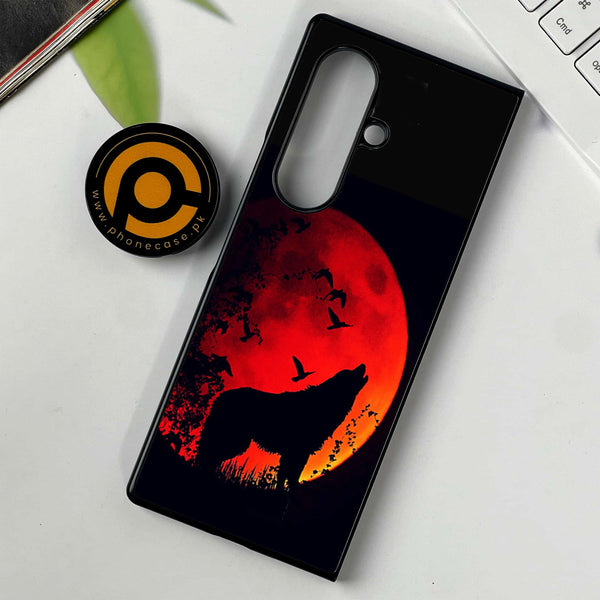 Samsung Galaxy Z Fold 7 - Wolf Series - Premium Metal Printed soft Bumper shock Proof Case