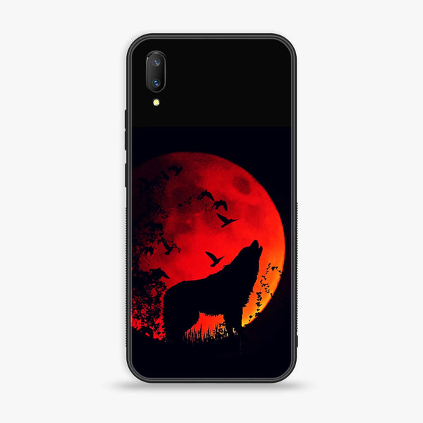 Vivo V11 - Wolf Series - Premium Printed Glass soft Bumper shock Proof Case