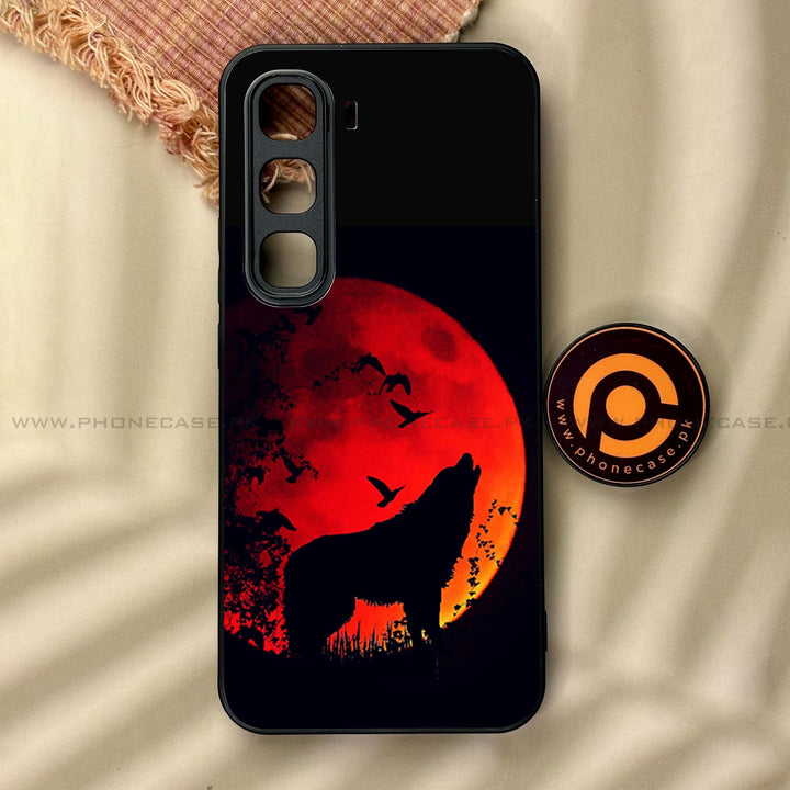 Infinix Hot 60 Pro - Wolf Design 1  - Premium Metal Printed soft Bumper shock Proof Case  CS-39591