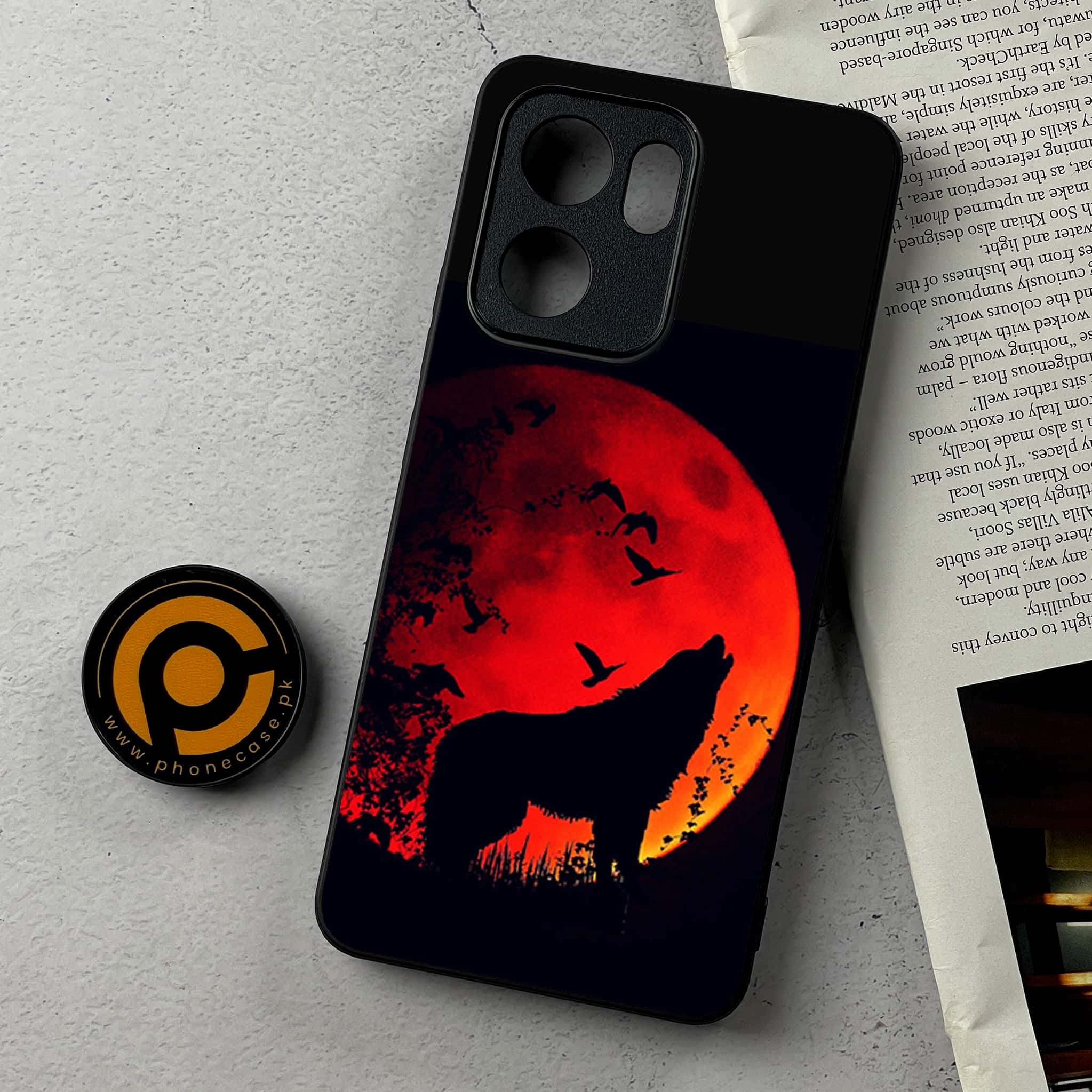Oppo Reno 13F - Wolf Series - Premium Metal Printed Soft Bumper Shockproof Case