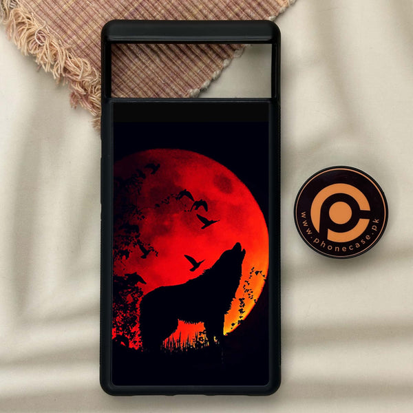 Google Pixel 6 - Wolf Series - Premium Metal Printed soft Bumper Shock Proof Case