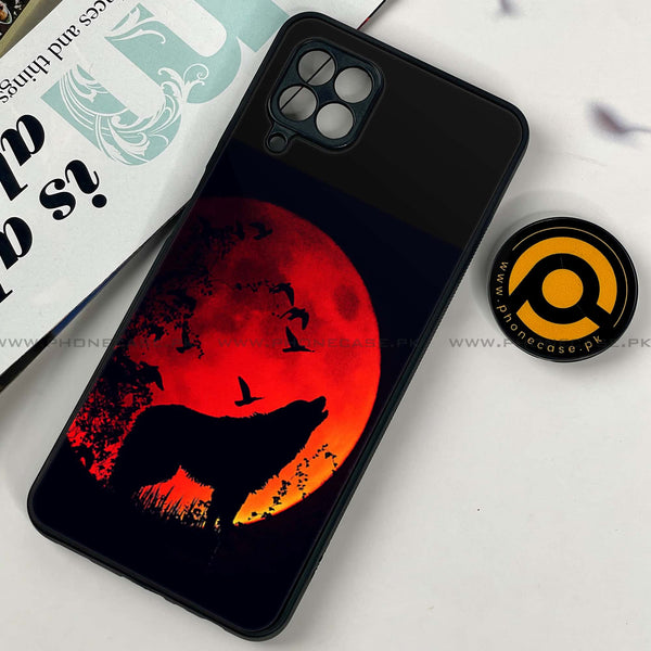 Samsung Galaxy A22 - Wolf Series - Premium Printed Glass soft Bumper shock Proof Case