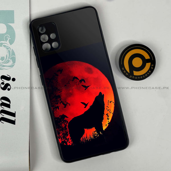 Samsung Galaxy A51 Wolf Design 1 Premium Printed Glass soft Bumper shock Proof Case CS-17175