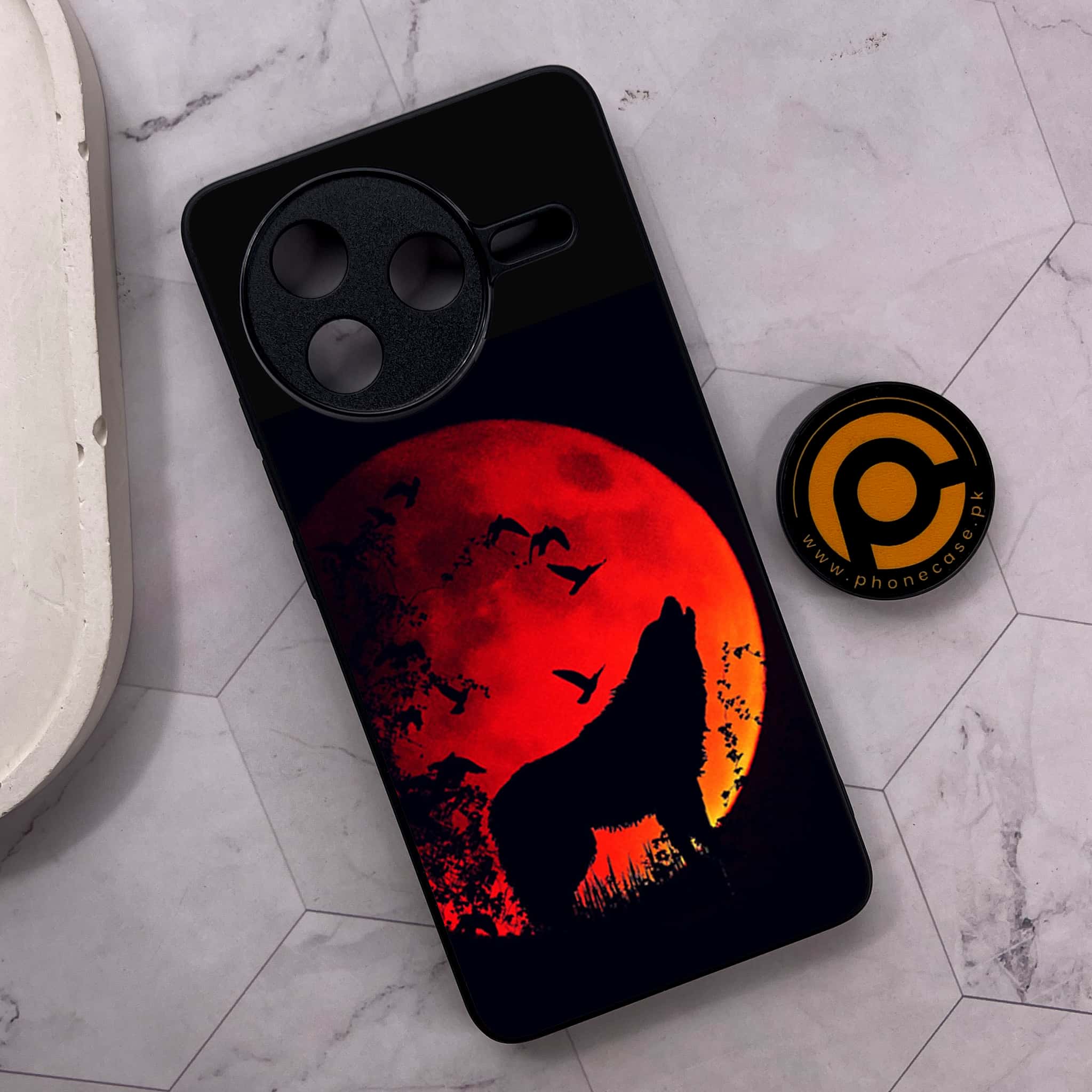 Xiaomi Poco F7 Pro 5G - Wolf Series - Premium Metal Printed soft Bumper shock Proof Case