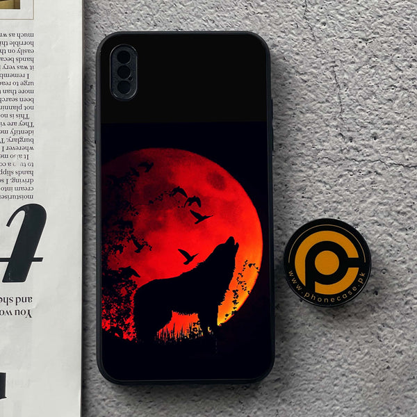 iPhone XS Max - Wolf Series - Premium Metal Printed soft Bumper shock Proof Case