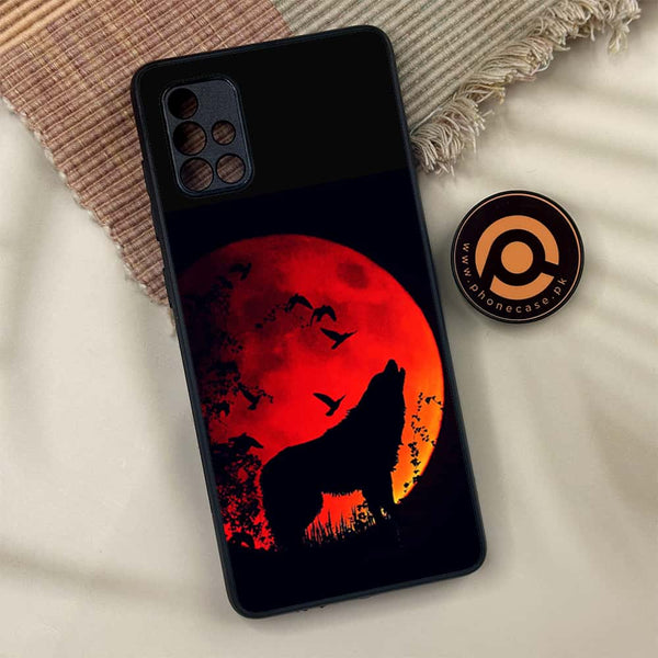 Samsung Galaxy A71 -  Wolf Series - Premium Metal Printed soft Bumper shock Proof Case