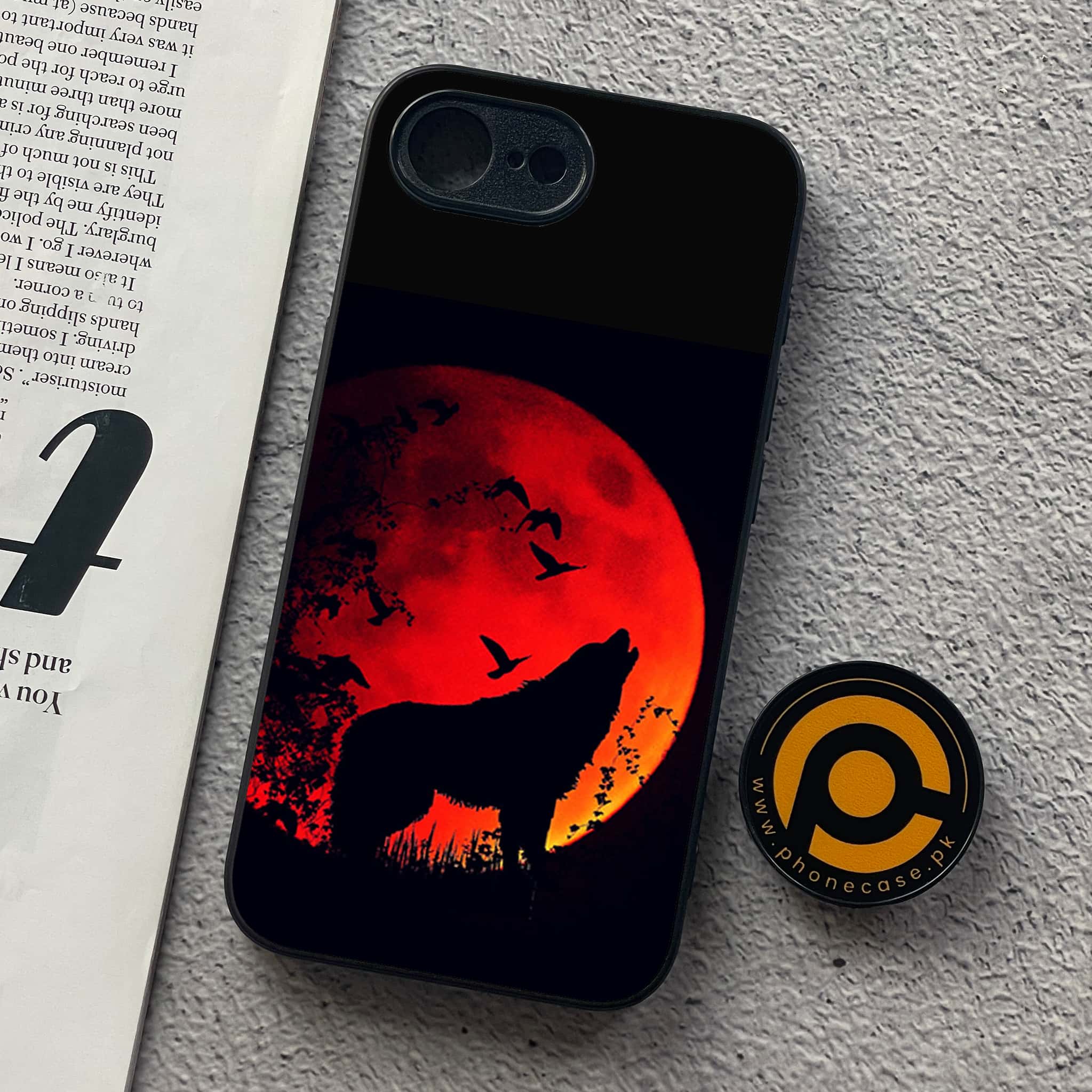 iPhone 16e - Wolf Series - Premium Metal  Printed soft Bumper shock Proof Case