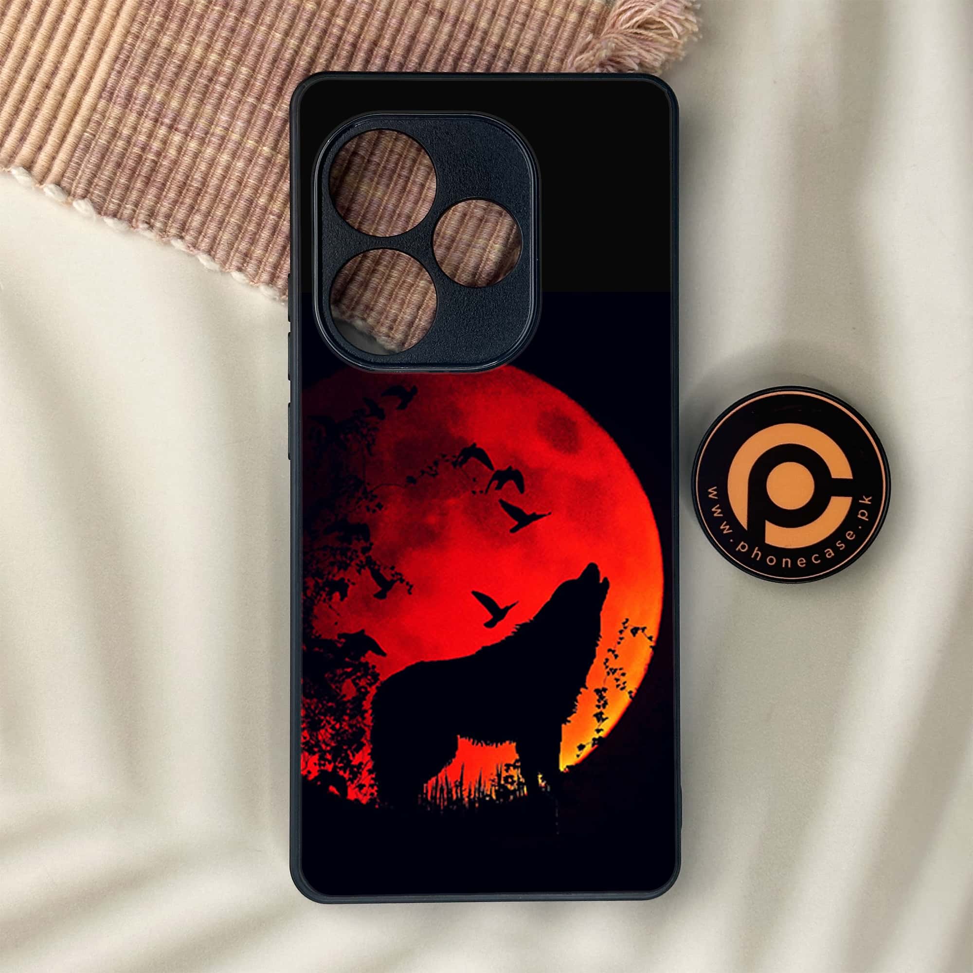 Realme GT 6 - Wolf Series - Premium Metal Printed soft Bumper shock Proof Case