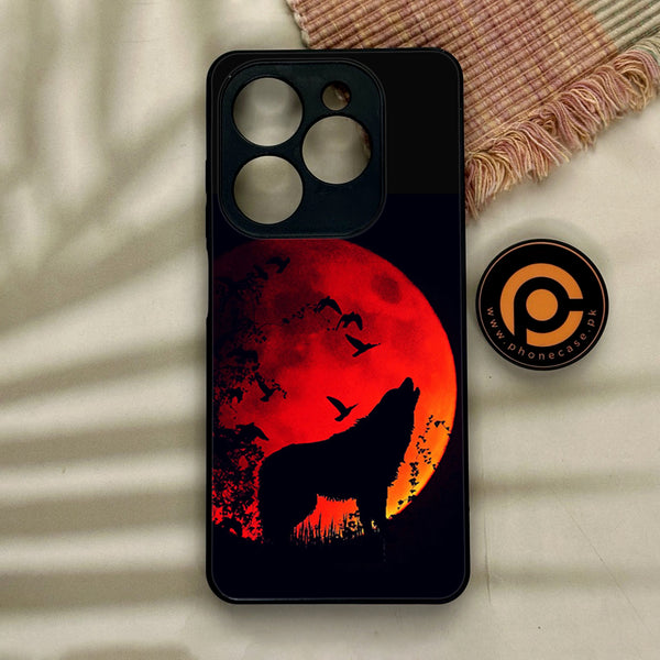 Tecno Spark GO 2024/ Smart 8/ Spark 20/ 20c/ Pop 8/ Hot 40i - Wolf Design 1 - Premium Metal Printed soft Bumper Shock Proof Case CS-7380 CS-7409 CS-15554