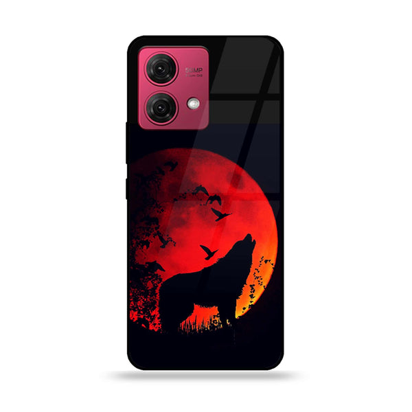 Motorola Moto G84 - Wolf Series - Premium Printed Glass soft Bumper shock Proof Case