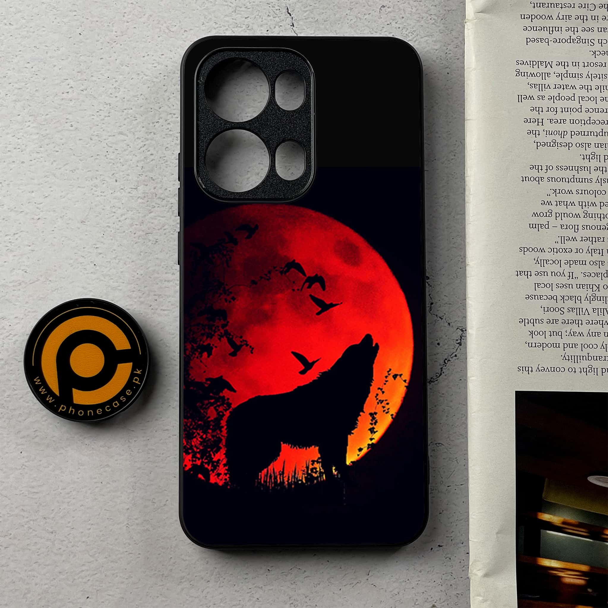Oppo Reno 13 Pro - Wolf Series - Premium Metal Printed Soft Bumper Shockproof Case