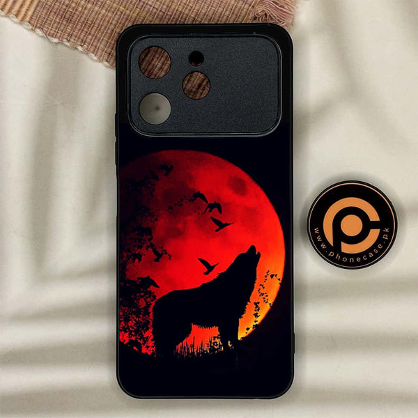 Tecno Spark 40 - Wolf Series - Premium Metal Printed soft Bumper shock Proof Case