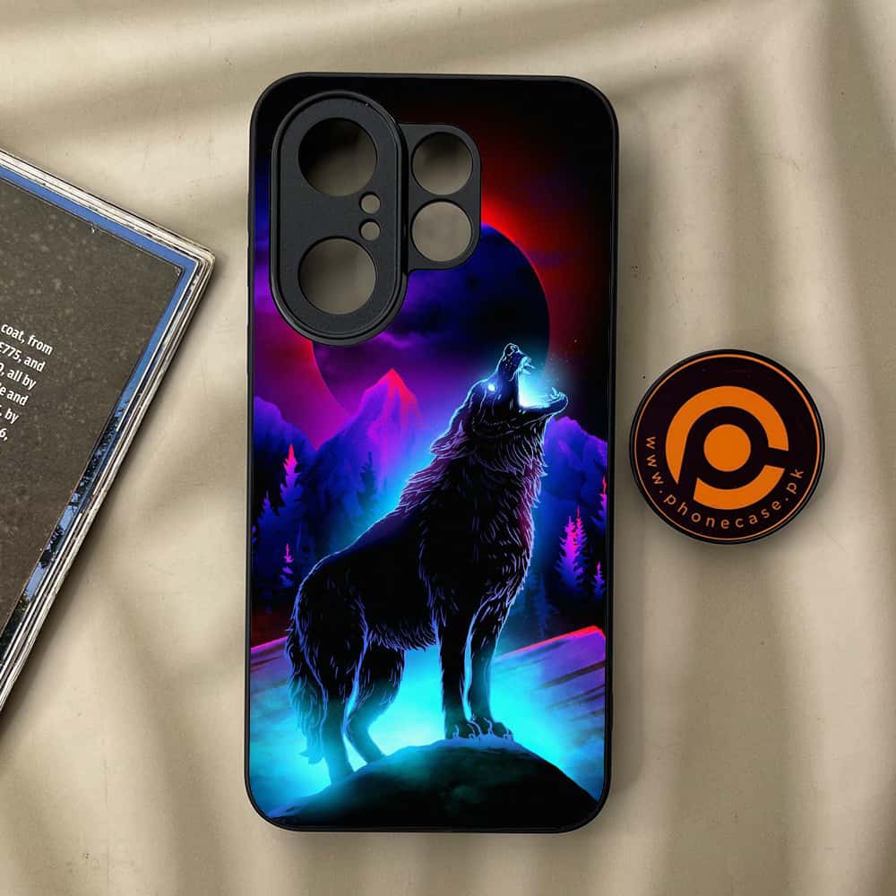 Vivo X200 FE - Wolf Series - Premium Metal Printed soft Bumper Shock Proof Case