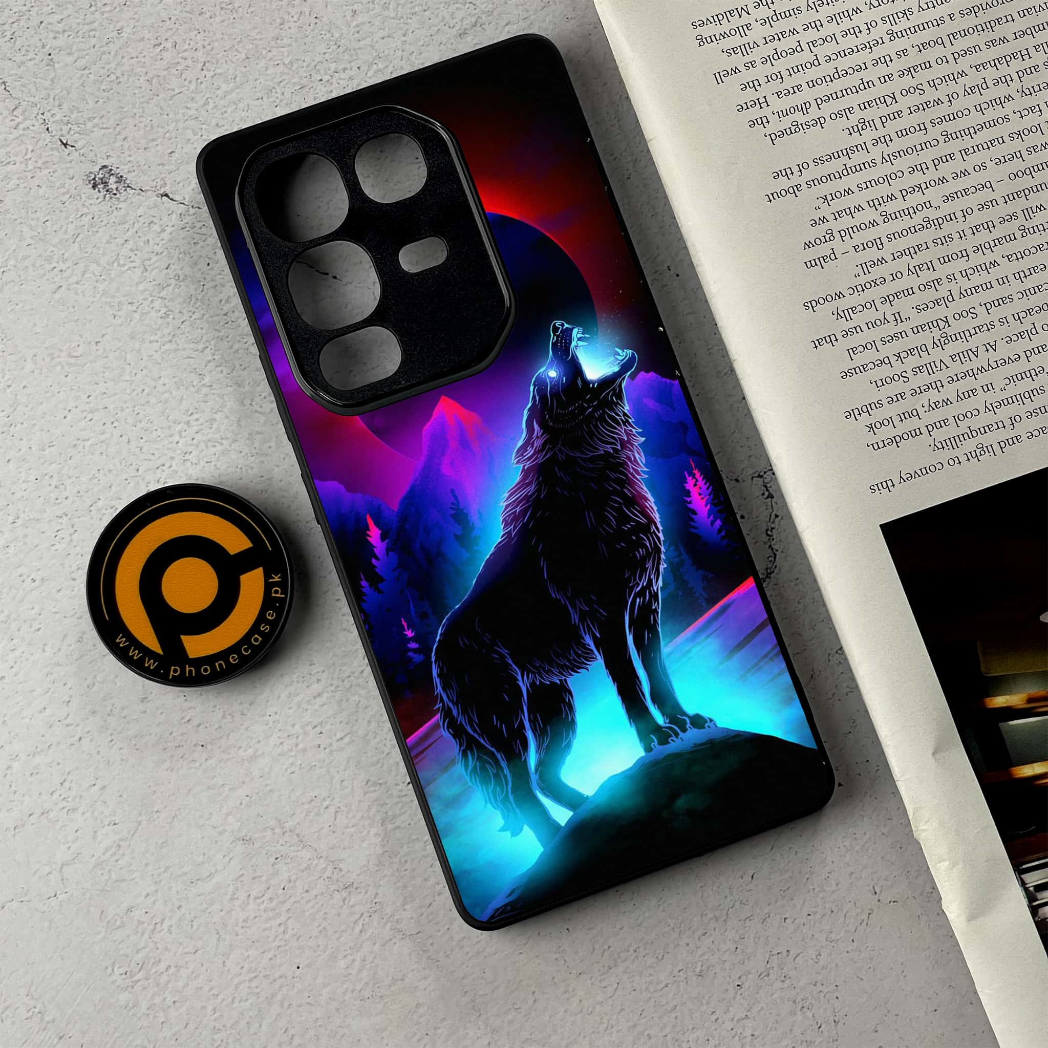 Infinix Note 50 Pro Plus - Wolf Series - Premium Metal Printed Soft Bumper Shockproof Case