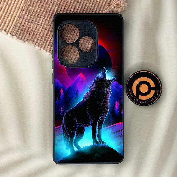 Realme GT 6 - Wolf Series - Premium Metal Printed soft Bumper shock Proof Case