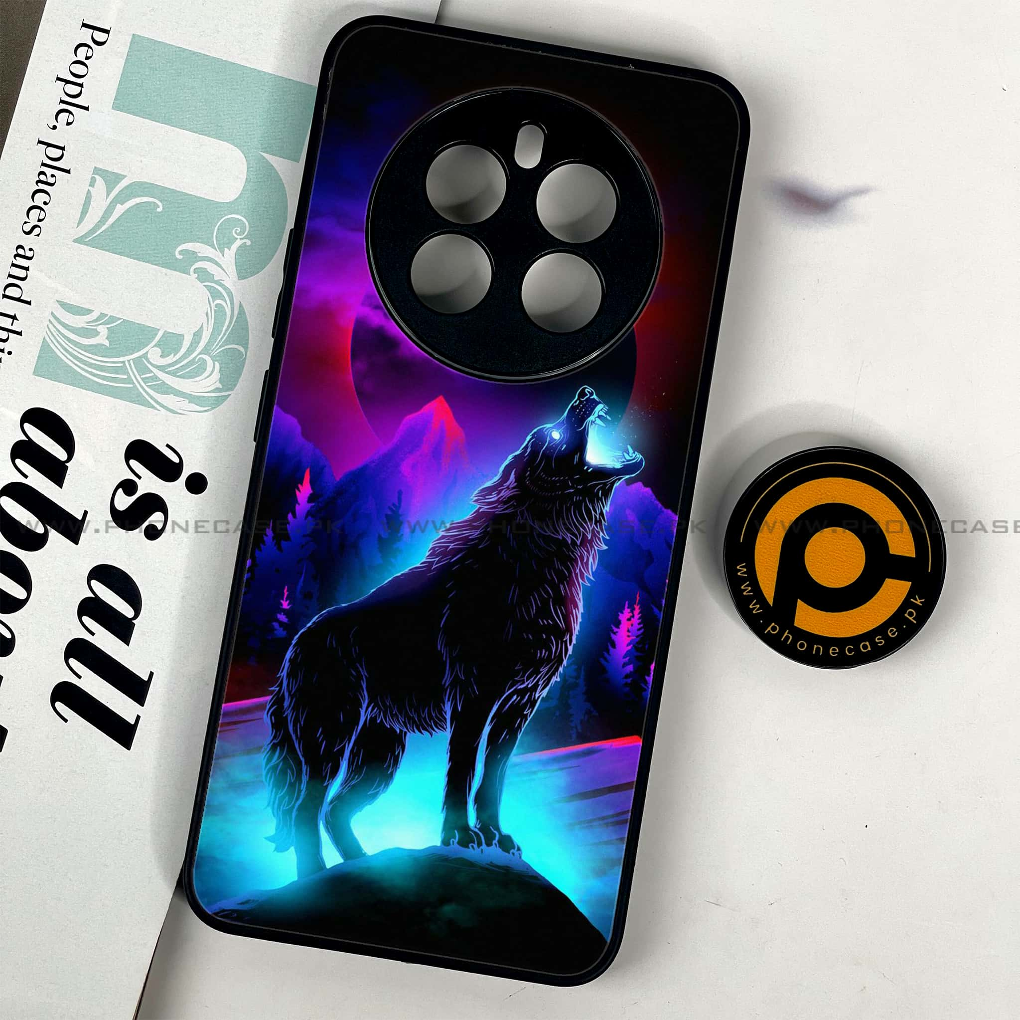 Realme 12 Plus 5G - Wolf Series - Premium Printed Glass soft Bumper shock Proof Case