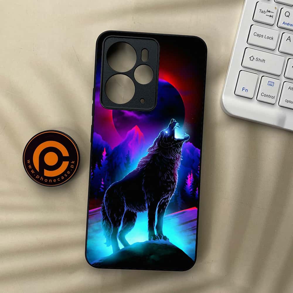 Realme 14T 5G - Wolf Series - Premium Metal Printed soft Bumper Shock Proof Case