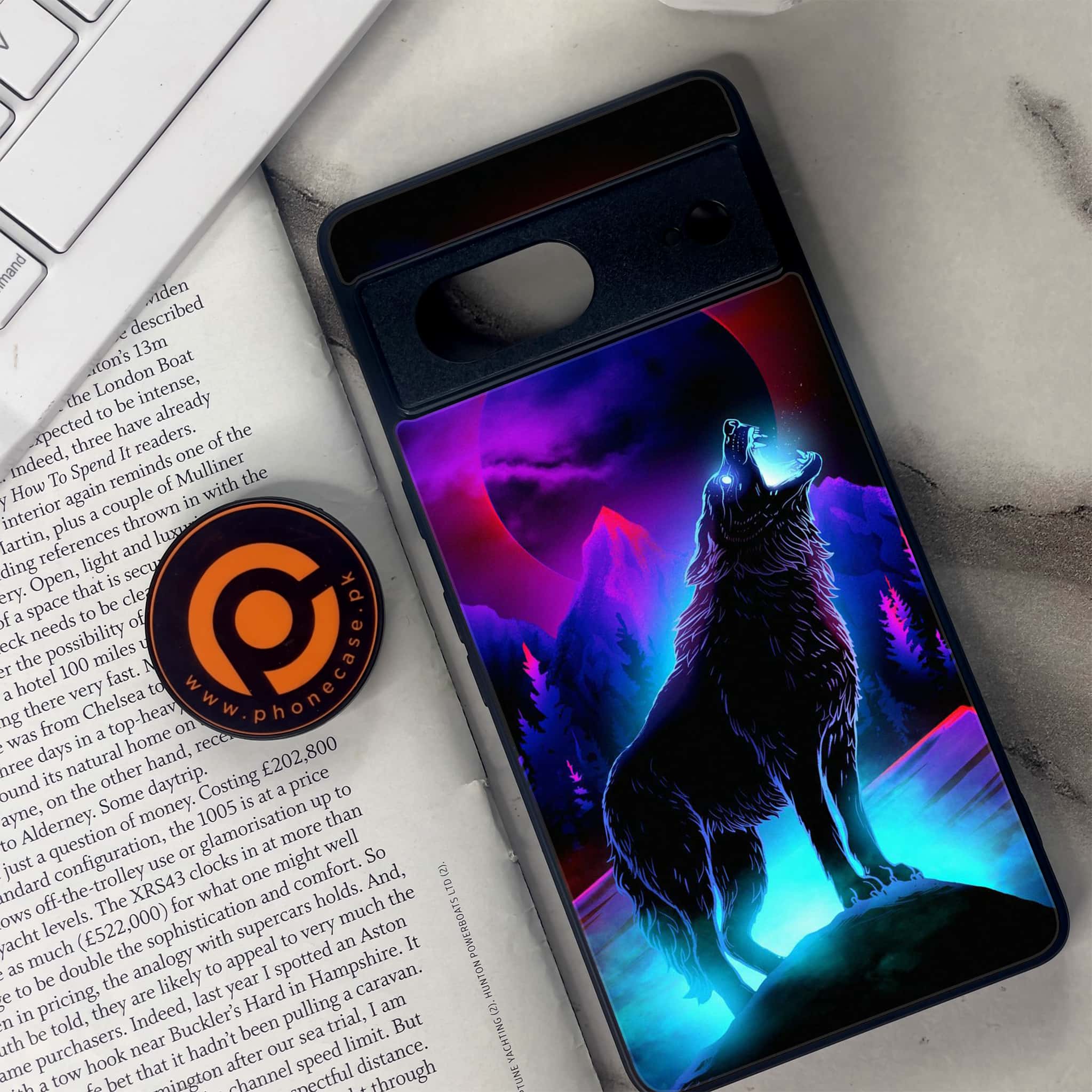 Google Pixel 7 - Wolf Series - Premium Metal Printed soft Bumper Shock Proof Case