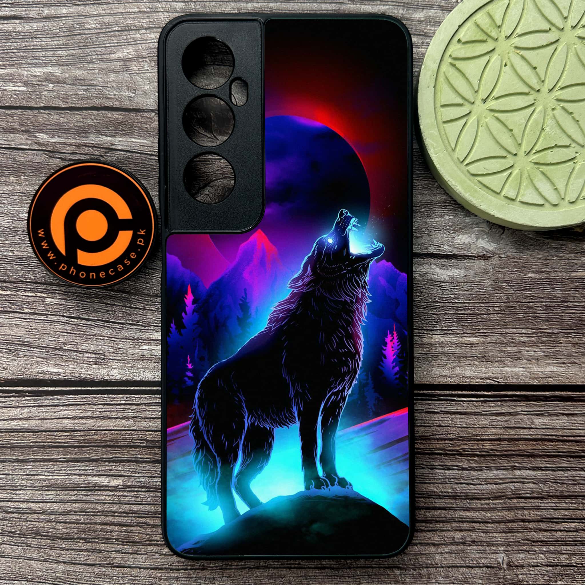 Realme C65  - Wolf Series - Premium Metal Printed soft Bumper shock Proof Case
