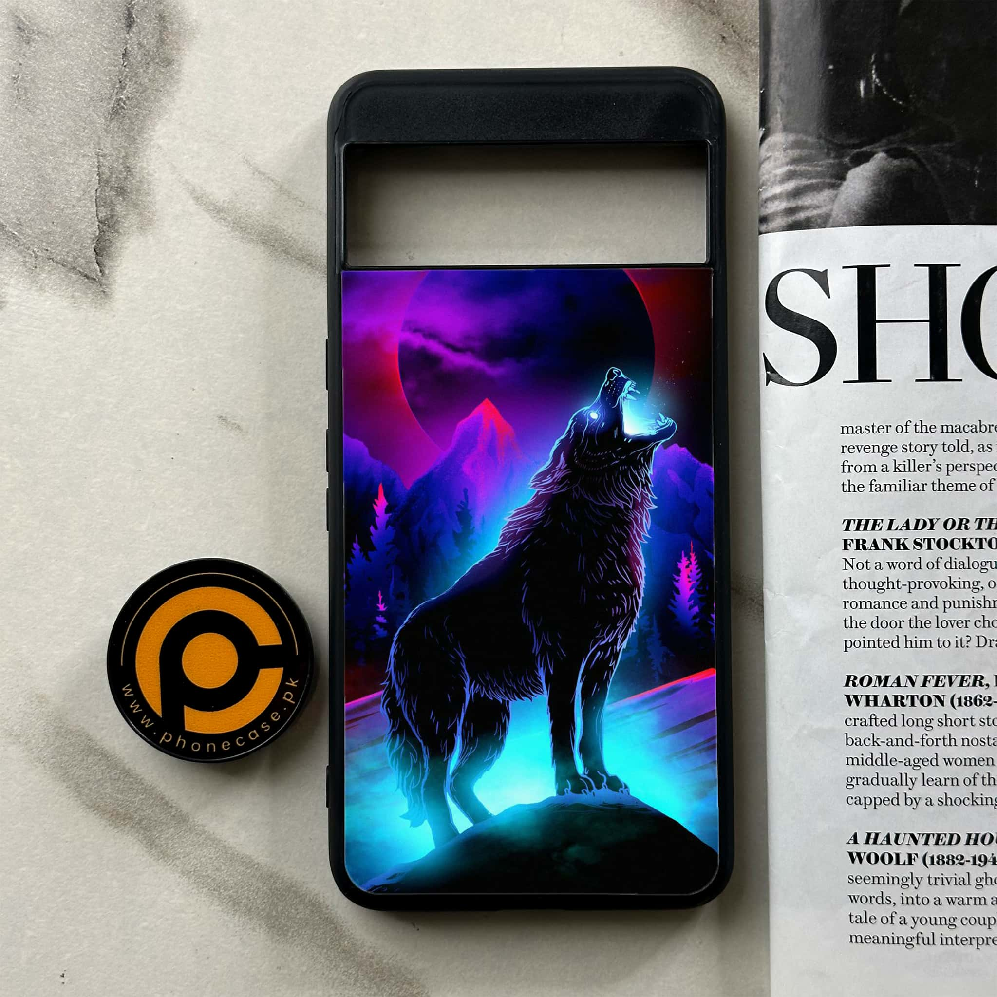 Google Pixel 8 Pro - Wolf Series - Premium Printed Glass soft Bumper shock Proof Case