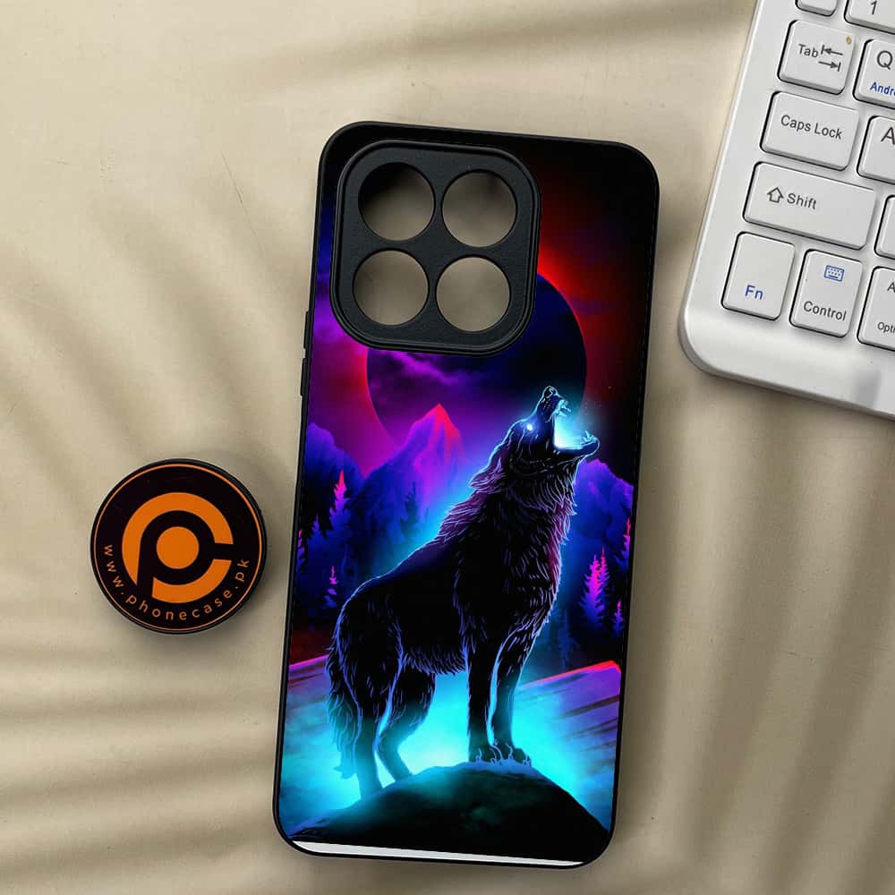 Honor X5b - Wolf Series - Premium Metal  Printed soft Bumper shock Proof Case