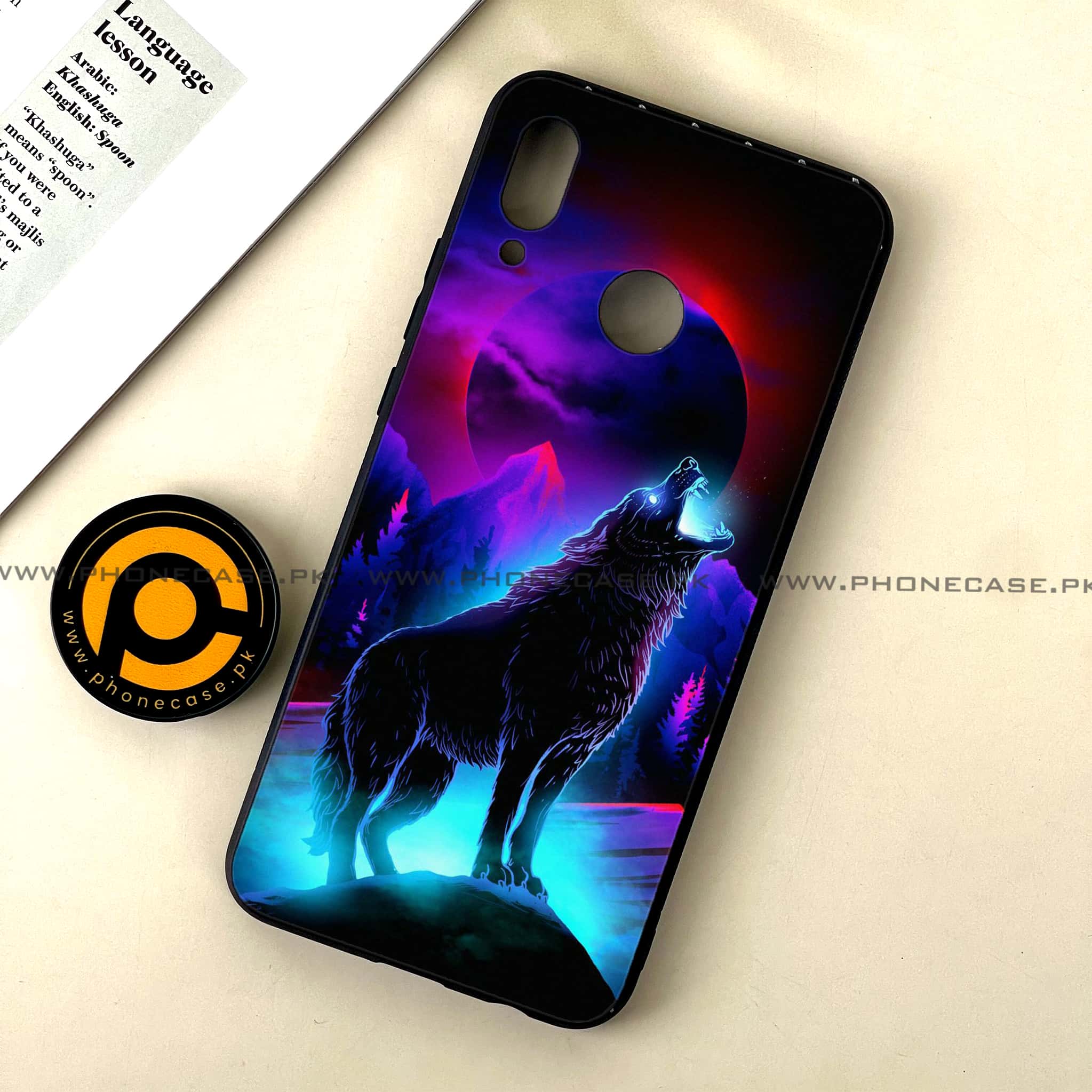 Huawei Nova 3 - Wolf Series - Premium Printed Glass soft Bumper shock Proof Case