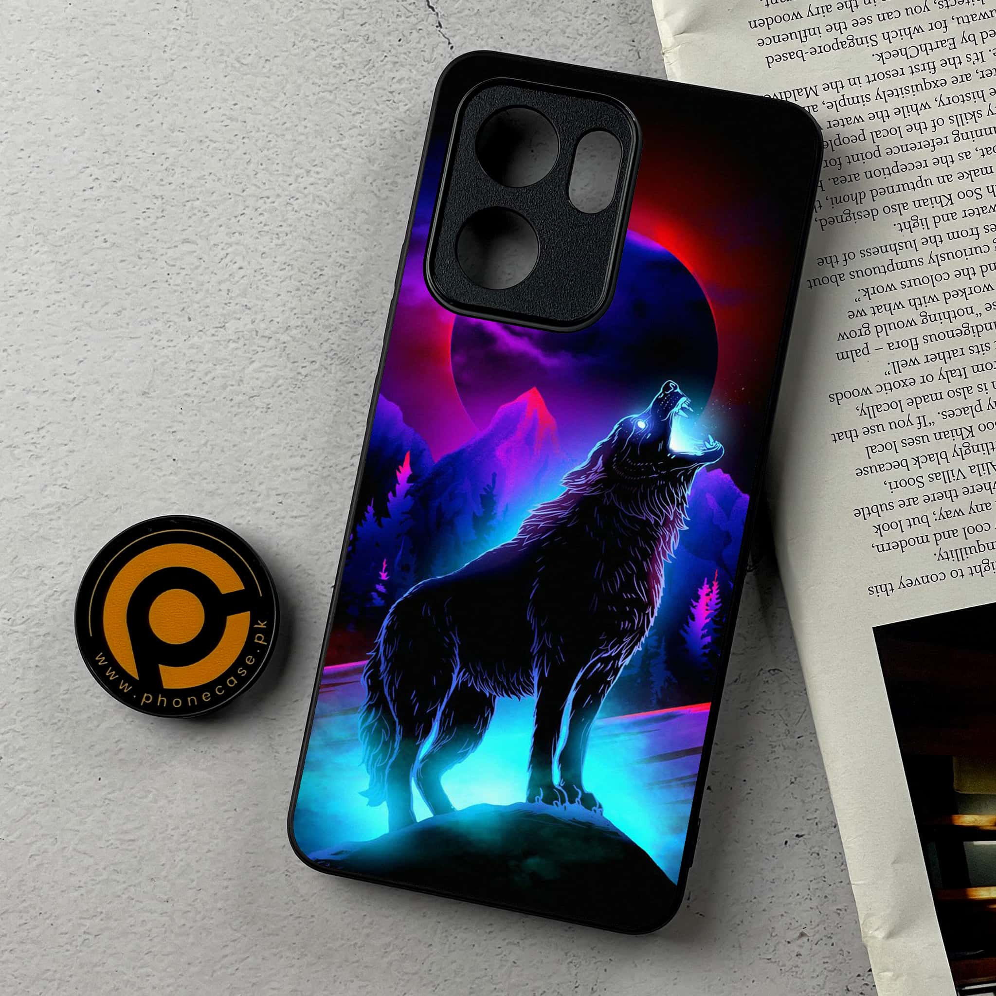 Oppo Reno 13F - Wolf Series - Premium Metal Printed Soft Bumper Shockproof Case