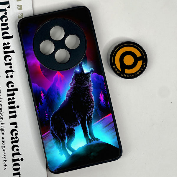 Oppo Reno 12F 4G - Wolf Design 2 - Premium Printed Glass soft Bumper shock Proof Case CS-49323