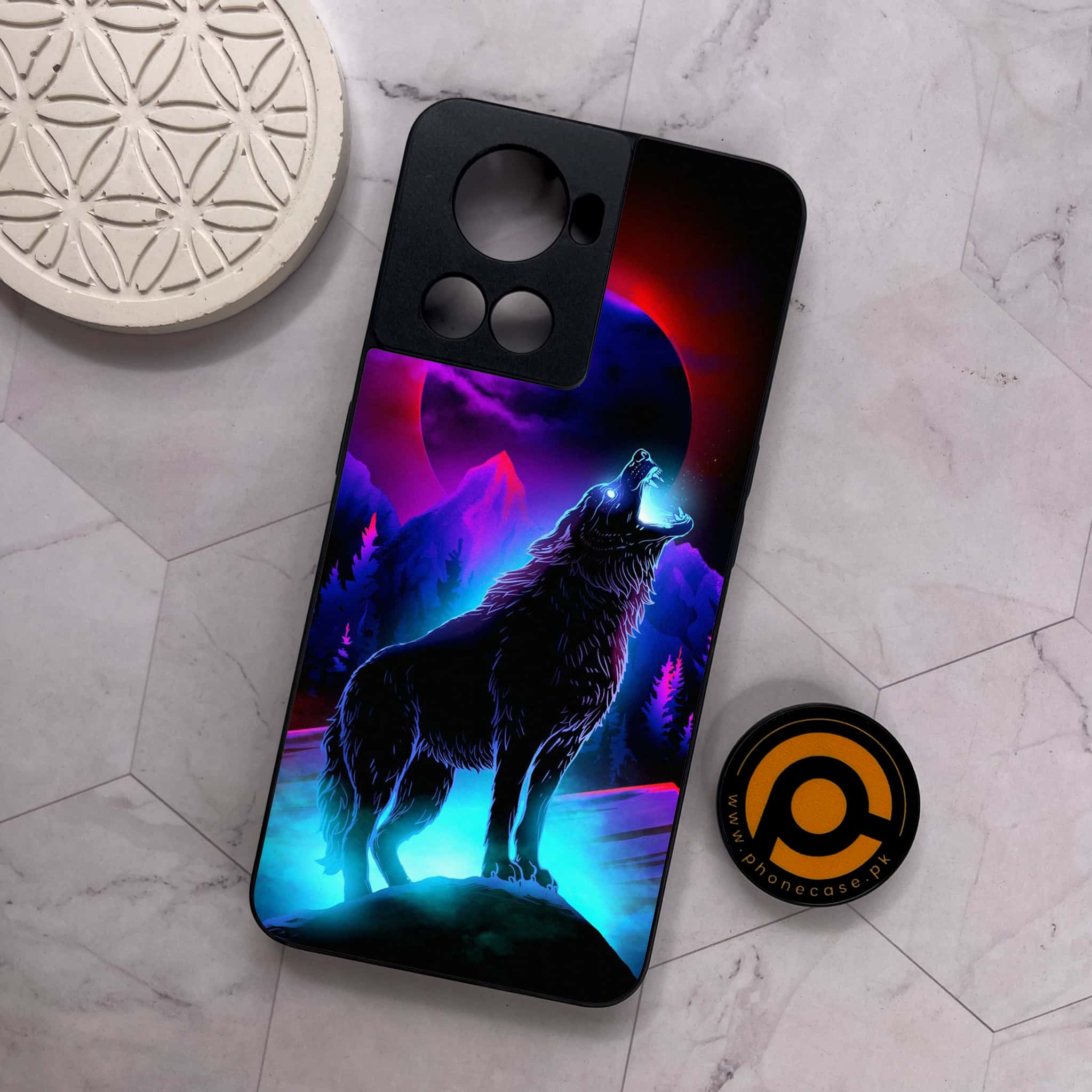 OnePlus 10R -  Wolf Series - Premium Metal Printed soft Bumper shock Proof Case