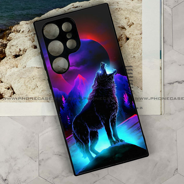 Samsung Galaxy S24 Ultra - Wolf  Design 2  - Premium Metal Printed soft Bumper shock Proof Case  CS-31618 CS-31733