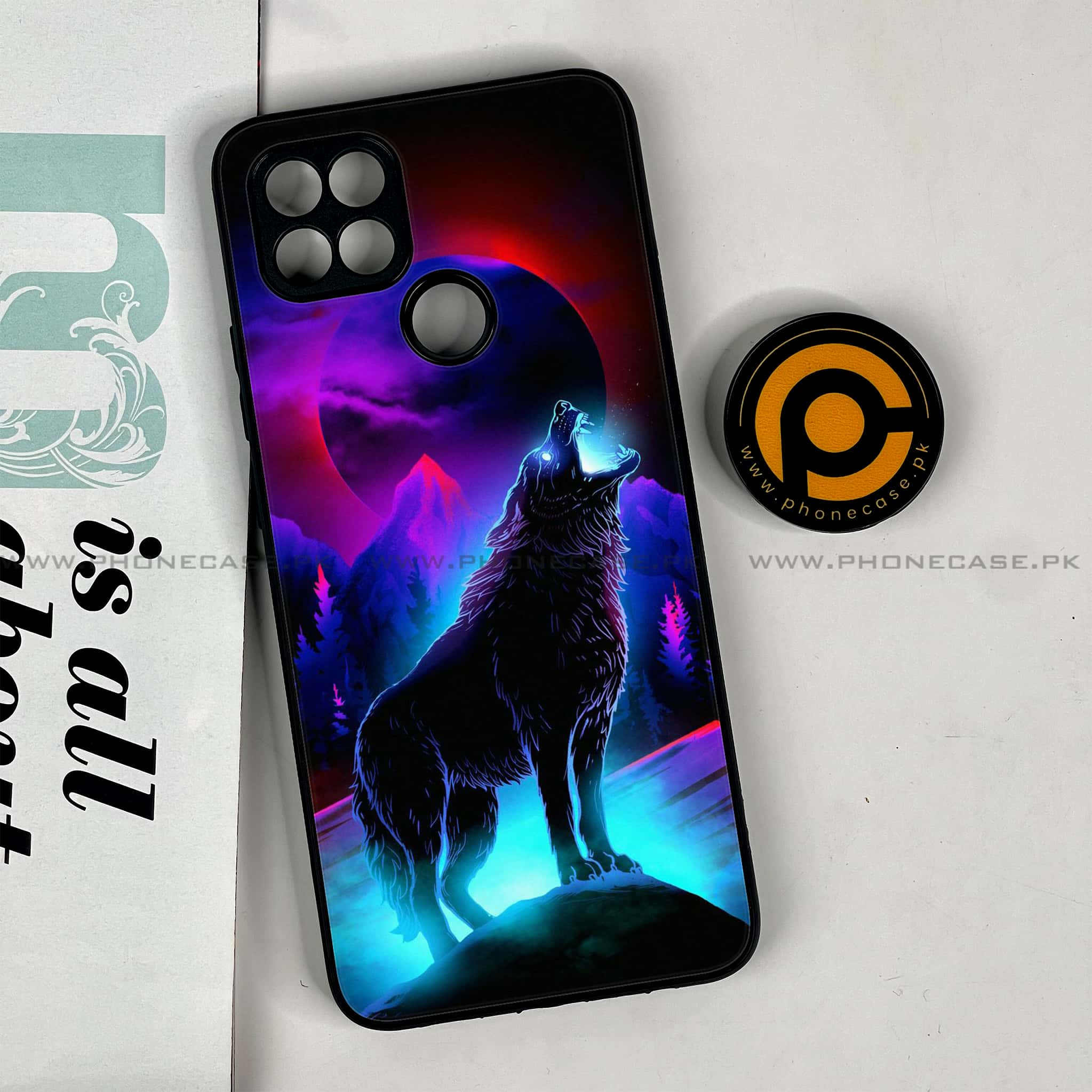 Oppo A15s - Wolf Series - Premium Printed Glass soft Bumper shock Proof Case